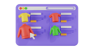 Shopify product listing page shown in a browser window